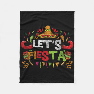 Lets Fiesta Cinco De Mayo Fleece Blanket