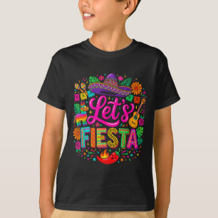 Lets fiesta cinco de mayo funny colourful mexican T-Shirt