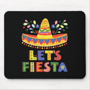 Let's Fiesta Cinco De Mayo Guitar Funny Mexican Pa Mouse Pad