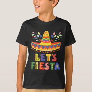 Let's Fiesta Cinco De Mayo Guitar Funny Mexican Pa T-Shirt