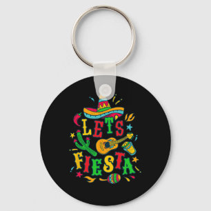 Let's Fiesta Cinco De Mayo Mexican Festival Party Key Ring