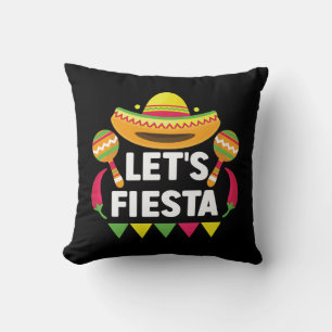 Let's Fiesta Cinco De Mayo, Mexican inspired Cushion