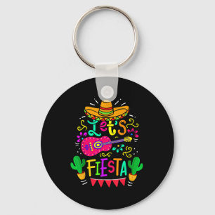 Lets Fiesta Cinco De Mayo Mexican Party Guitar Lov Key Ring