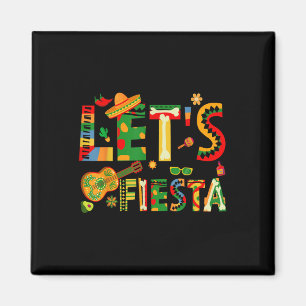 Lets Fiesta Cinco De Mayo Mexican Party Guitar Magnet