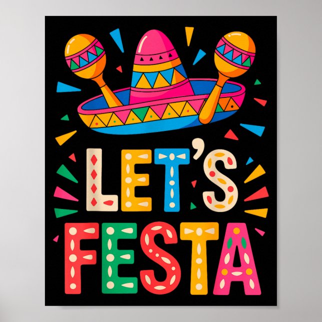 Let's fiesta cinco de mayo  poster (Front)