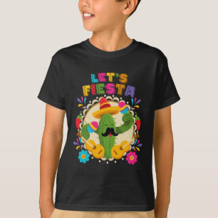 Lets Fiesta Cinco De Mayo With Guitar Cactus Sombr T-Shirt