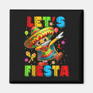 Lets Fiesta Dabbing Nacho Cinco De Mayo Mexican Pa Magnet