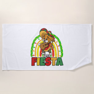 Lets Fiesta Dog Beach Towel