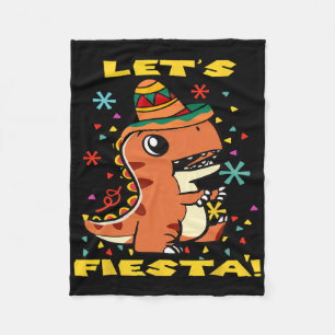 Let's Fiesta Mexican Dinosaur Cinco De Mayo Toddle Fleece Blanket