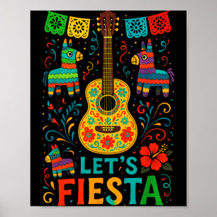 Let's fiesta - mexican fiesta cinco de mayo party poster