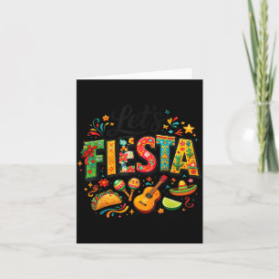 Lets Fiesta Mexican Inspired Folk Art Taco Guitar Card
