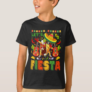 Let's Fiesta Mexican Toco Dabbing Poncho Cinco De T-Shirt