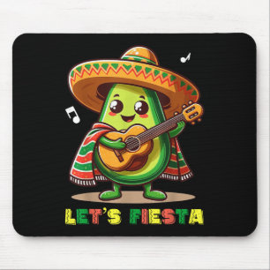 Lets Fiesta Mexico - Avocado Cinco De Mayo Fiesta  Mouse Pad