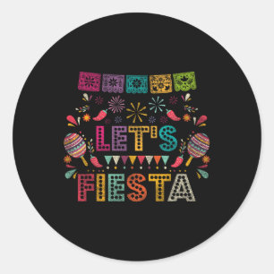 Lets Fiesta Mexico  Classic Round Sticker