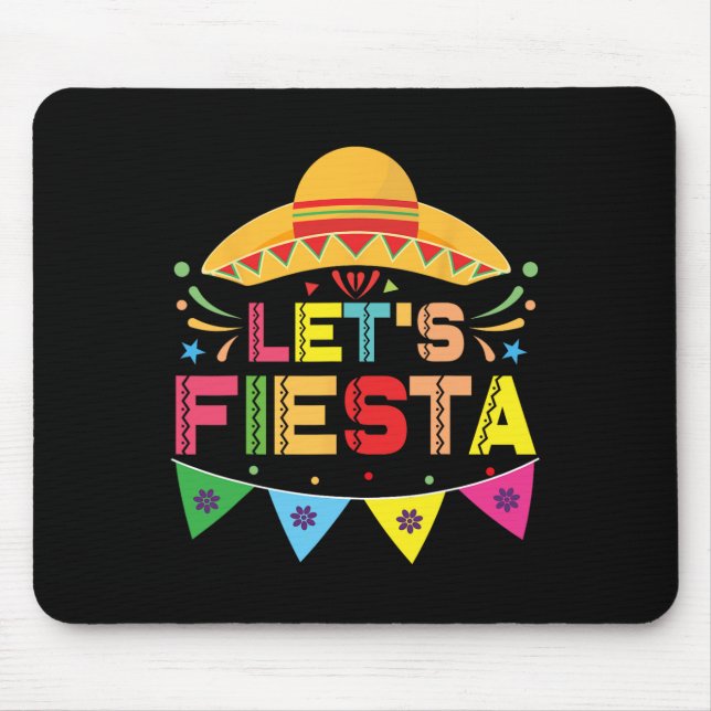 Let's Fiesta Mexico Fiesta Taco Guitar Cinco De Ma Mouse Pad (Front)