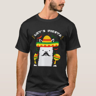 Lets Fiesta Party Llama Premium T-Shirt