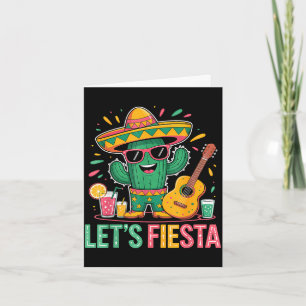 Let's fiesta party mexican 5 de mayo funny cinco card