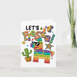 Let's Fiesta Pinata Cinco De Mayo Party Mexican Me Card