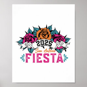 Lets Fiesta Squad 2025 San Antonio Texas Cinco De  Poster