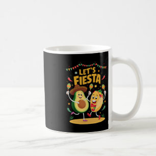 Lets Fiesta Taco Avocado Funny Cinco De Mayo Mexic Coffee Mug