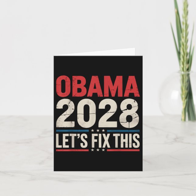 Lets Fix This Obama 2028 Future Leader Design  Card (Front)
