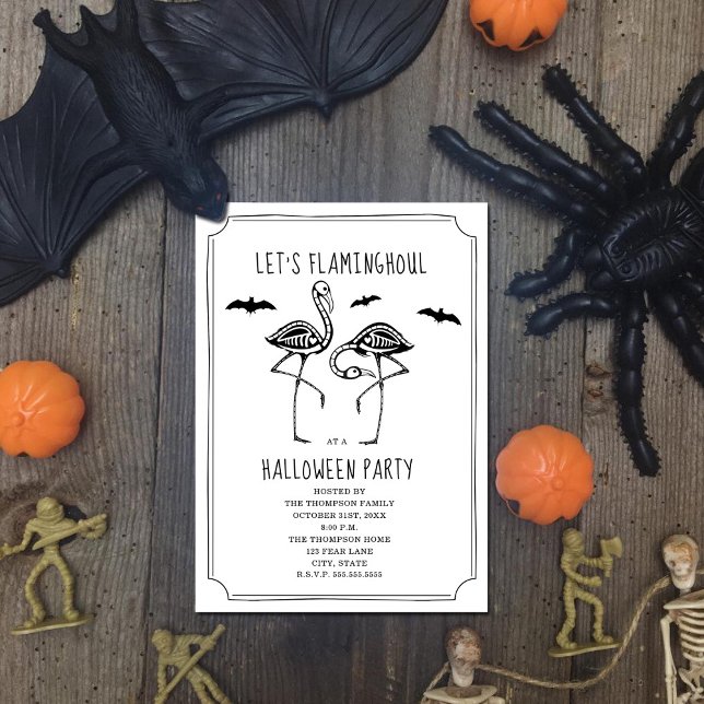 Let's Flaminghoul Halloween Party Invitation (Creator Uploaded)