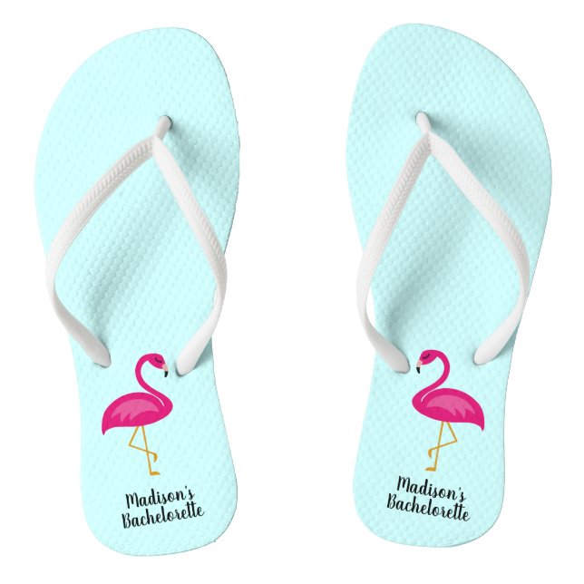 Let's Flamingle Flamingo Bachelorette Party Jandals (Footbed)