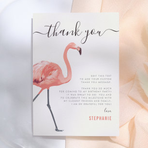 Let's Flamingle Flamingo Birthday Thank You Card