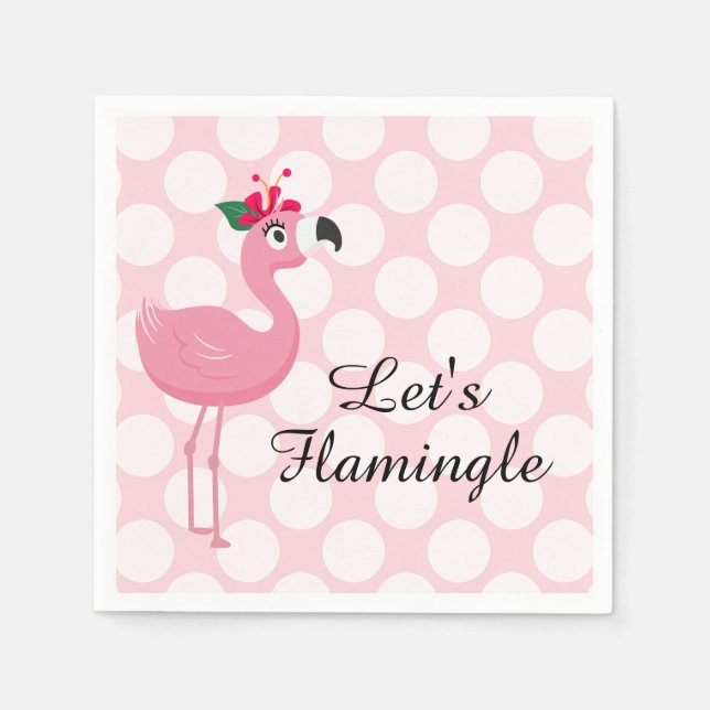 Let's flamingle... napkin (Front)