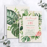 Let's Flamingle Pink 40th Tropical Birthday Party Invitation<br><div class="desc">The perfect invitation for a fun, elegant 40th birthday party, this "Let's Flamingle" design features a beautiful gold and green tropical watercolor motif, embellished with a beautiful flamingo. With pink and green text in both hand lettered script and modern sans serif typography, you can CHANGE THE YEAR to any year...</div>