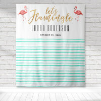 Let's Flamingle Pink Bridal Shower Backdrop