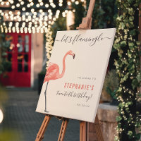 Let's Flamingle Tropical Birthday Party Welcome