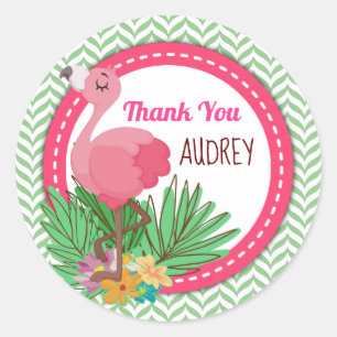 Let's Flamingle Tropical Flamingo Favour Tag