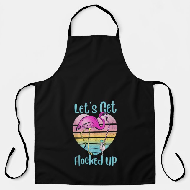 Lets Flamingle With Flamingo Script Apron (Front)