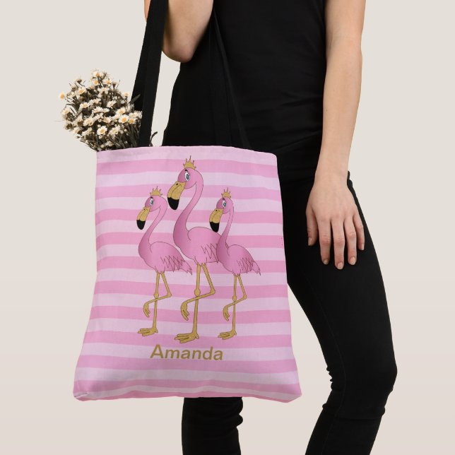 Let's Flamingo Tote Bag (Close Up)