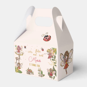 Let's flutter and twirl, fairy garden birthday favour box