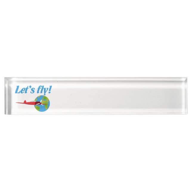 Let's fly nameplate (Front)
