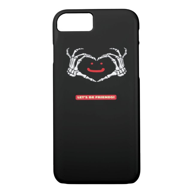 Let's Friends! Classic Skeleton Hands Heart Case-Mate iPhone Case (Back)