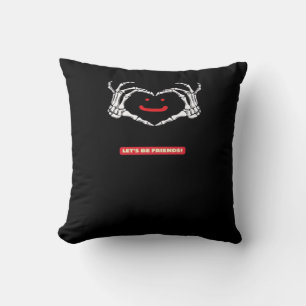 Let's Friends! Classic Skeleton Hands Heart Cushion