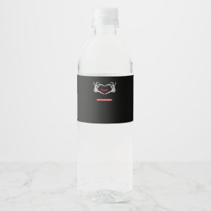 Let's Friends! Classic Skeleton Hands Heart Water Bottle Label