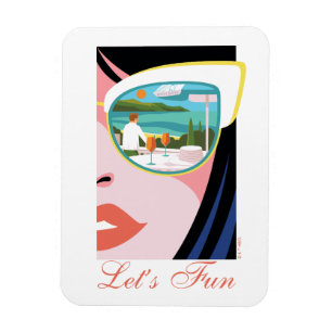 Let's Fun - The White Lotus Magnet