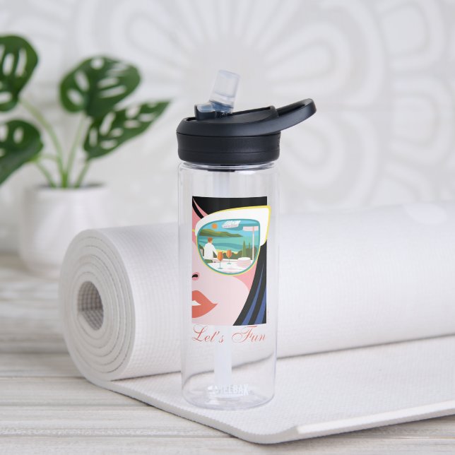 Let's Fun - The White Lotus Water Bottle (Yoga)