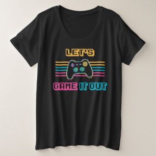 Let's game it out - Retro style Plus Size T-Shirt
