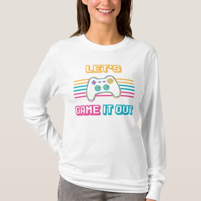 Let's game it out - Retro style T-Shirt (Front)
