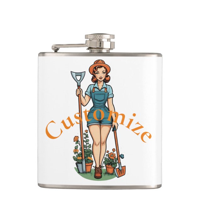 Let's Garden Thunder_Cove  Hip Flask (Front)