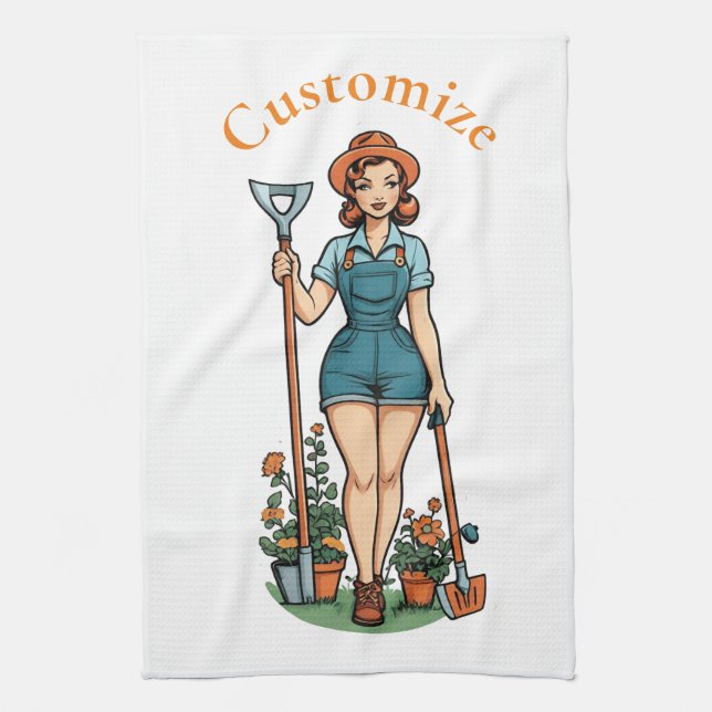 Let's Garden Thunder_Cove  Tea Towel (Vertical)