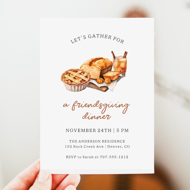 Let's Gather for Friendsgiving Dinner Invitation (Creator Uploaded)