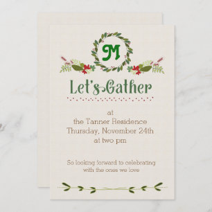 Let's Gather Thanksgiving Invite