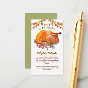 Let's Gather Thanksgiving Turkey Feast Baby Shower Enclosure Card