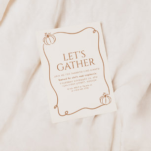Let's Gather Vintage Invitation